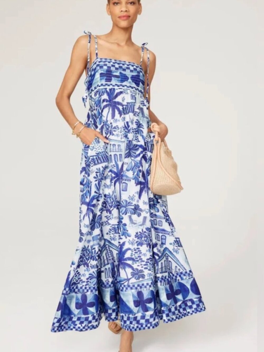 This Farm Rio Sweet Rio Tie Strap Maxi Dress
